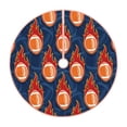 thumbnail image 1 of Sikiie American Football and Fire Flames Nativity Christmas Tree Skirt, Jesus Christian Winter Holiday Tree Mat Decoration(30-48IN)48", 1 of 6