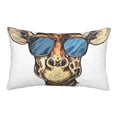 thumbnail image 1 of Sikiie American Giraffe Style Print Plush Pillow Cover, Wrinkle-proof and Stain-resistant Pillow Protector without Pillow Core, Home Decoration-14"x20", 1 of 6