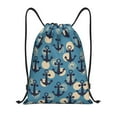 thumbnail image 1 of Sikiie Anchors Drawstring Backpack Drawstring Bags, Draw String Back Bag for Sports, Gym, Travel, Swimming, Beach-Medium, 1 of 6