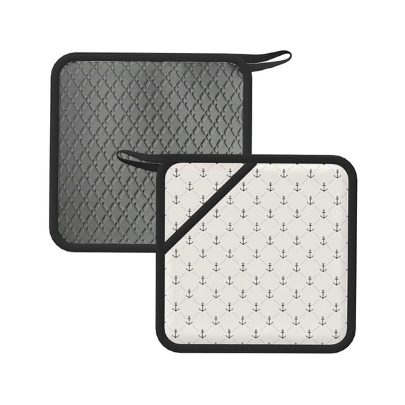 Sikiie Anchors Pot Holders Kitchen Insulation Mats Heat Resistant Pot-Holder Oven Anti-Scald Pads for Cooking Baking, 7.1*7.1inch
