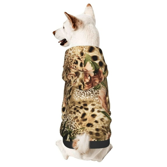 Sikiie Animal Leopard Dog Hoodie,Dog Clothes,Dog Sweatshirt ,Dog Shirt, Dog Clothes for Puppy Kitten Small Dogs Cats-X-Small