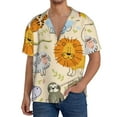 thumbnail image 1 of Sikiie Animals Men's Cuban Shirt, Hawaiian Shirts, Business Casual Button Down Shirts, Short Sleeve Shirt-3X-Large, 1 of 5