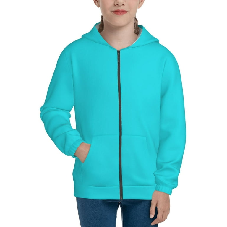 Sikiie Aqua Zip Up Hoodie Teenage hoodies for Teenage Zipper Sweatshirt Jacket for Daily Traveling Walmart