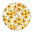 thumbnail image 1 of Sikiie Artistic Marble Pattern Sunflower Nativity Christmas Tree Skirt, Jesus Christian Winter Holiday Tree Mat Decoration(30-48IN)30", 1 of 6