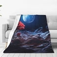 thumbnail image 1 of Sikiie Artistic Moon Rose Ultra-Soft Micro flannel Blanket Luxury All Seasons Warm Blanket for Bedding Sofa and Travel (4 sizes)-40"x30", 1 of 7