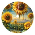 thumbnail image 1 of Sikiie Artistic Oil Painting Sunflower 30-48 inches {designName} Print Christmas Tree Skirt Snowman Xmas Tree Skirt with Edge Christmas Decorations for Holiday Party30", 1 of 7