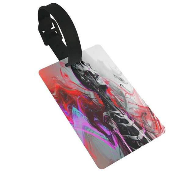 Sikiie Artistic Skull Luggage Tags Privacy Cover ID Label Suitcase Tags Identifiers For School Bags,Suitcases