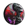 thumbnail image 1 of Sikiie Artistic Skull PVC Leather Spare Tire Wheel Cover Spare Tire Cover, for Car Truck SUV Camper Trailer Universal Fit(14-17in)-17 inch, 1 of 6