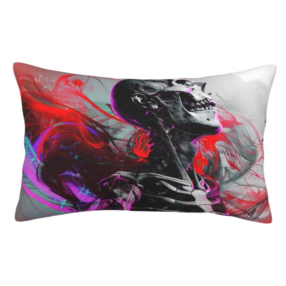 Sikiie Artistic Skull Pillow Covers, Throw Pillow Case Cushion Covers,Cushion for Bedroom,Couch,Home-14"x20"
