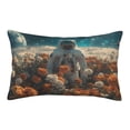thumbnail image 1 of Sikiie Astronaut Flower Field Print Plush Pillow Cover, Wrinkle-proof and Stain-resistant Pillow Protector without Pillow Core, Home Decoration-20"x30", 1 of 6