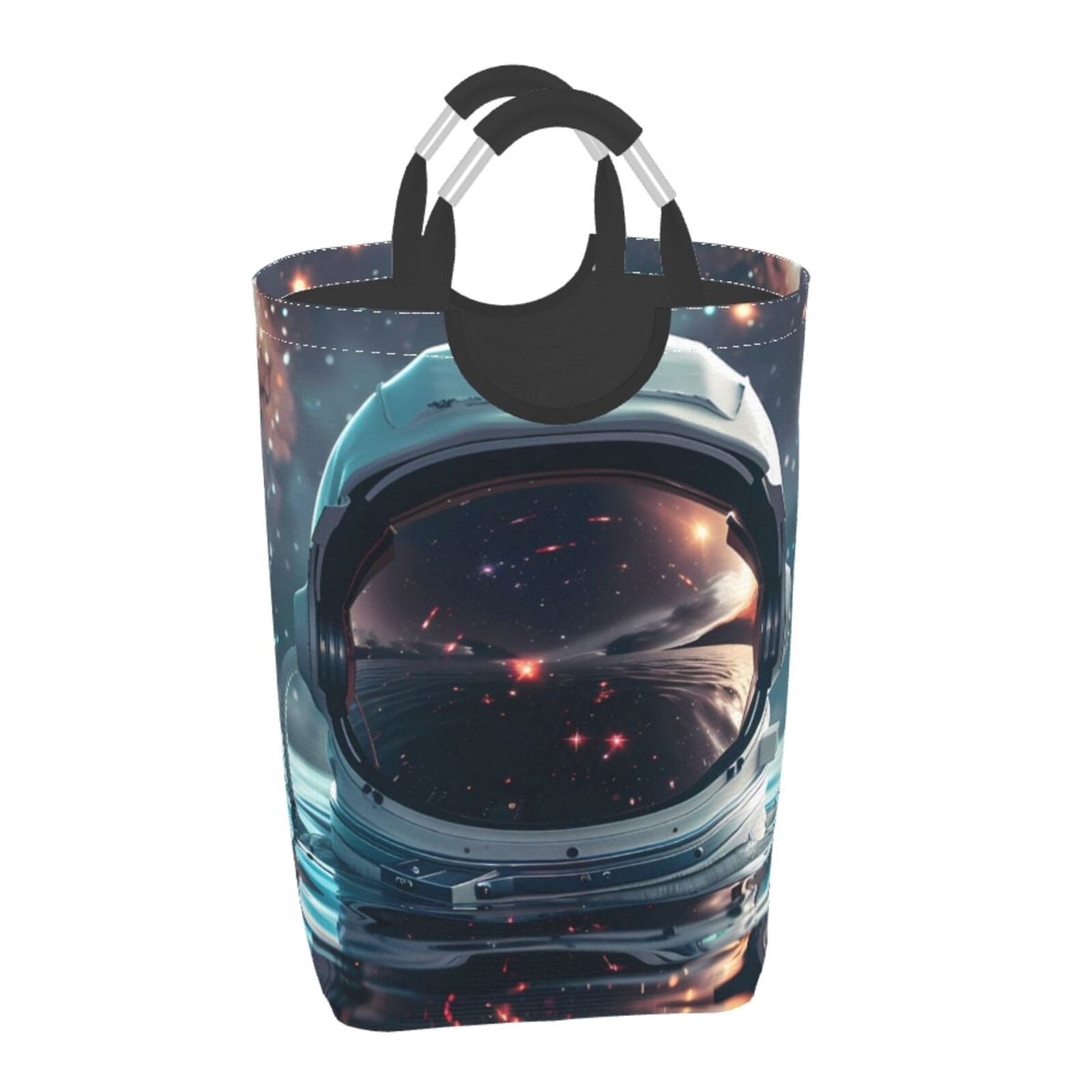 Curated visual reference: Laundry Equipment For Astronauts Reference: Sikiie Astronaut Helmet Reflections Square Laundry Bag Large