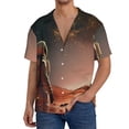 thumbnail image 1 of Sikiie Astronaut On Mars A Men's Cuban Shirt, Hawaiian Shirts, Business Casual Button Down Shirts, Short Sleeve Shirt-Large, 1 of 5