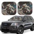 thumbnail image 1 of Sikiie Astronaut Polar Bear Roar Print Foldable Car Windshield Sun Visor, Car Window Sunshade Suitable for Sedan, SUV and Truck Car Accessories-Large, 1 of 6