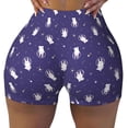 thumbnail image 1 of Sikiie Astronaut Rabbit Print Workout Shorts Women Scrunch Butt Gym Shorts Seamless High Waist Tummy Control Yoga Biker Athletic Shorts, 1 of 5