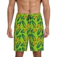 thumbnail image 1 of Sikiie Autumn Corn Mens Pajama Shorts, Lightweight Lounge Pant with Pockets Soft Sleep Pj Shorts for MenSmall, 1 of 6