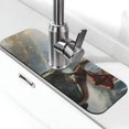 thumbnail image 1 of Sikiie Autumn Dragon Mountain View Splash Guard for Sink Faucet-1 PC Super Absorbent Fast Drying Mat Sink Gadgets-Splash Guard for Kitchen, Sink Mat, 1 of 7