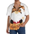 thumbnail image 1 of Sikiie Autumn Gnomes Men's Cuban Shirt, Hawaiian Shirts, Business Casual Button Down Shirts, Short Sleeve Shirt-XX-Large, 1 of 5