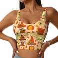 thumbnail image 1 of Sikiie Autumn Gnomes Sports Bra for Women, Sports Bra Athletic Running Sports Bra, Workout Bra, Yoga Bra-XX-Large, 1 of 8