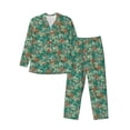 thumbnail image 1 of Sikiie Autumn Maple Leaves 1 Mens Pajama Set, Soft Warm Long Sleeve Sleepwear, Cozy Button-Down Pjs for Men-X-Large, 1 of 7