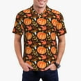 thumbnail image 1 of Sikiie Autumn Pumpkin Print Men's Short-sleeved POLO Shirts, Button-down Shirts and T-shirts are Suitable for Vacation, Leisure and Business-4X-Large, 1 of 6