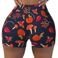 thumbnail image 1 of Sikiie Autumnal Forest Print Workout Shorts Women Scrunch Butt Gym Shorts Seamless High Waist Tummy Control Yoga Biker Athletic Shorts, 1 of 5