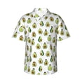 thumbnail image 1 of Sikiie Avocado Friends Print Men's Hawaiian Shirt, Summer Beach Button Pocket Short Sleeve T-Shirt,Small, 1 of 7