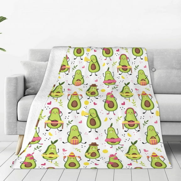 Sikiie Avocado Playing Music Ultra-Soft Micro flannel Blanket Luxury All Seasons Warm Blanket for Bedding Sofa and Travel (4 sizes)-60"x50"
