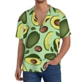 thumbnail image 1 of Sikiie Avocado With Seeds Men's Wrinkle Free Untucked Cuban Shirt Business Casual Button Down Shirts Short Sleeve ShirtLarge, 1 of 5