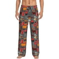 thumbnail image 1 of Sikiie BBQ Icons Mens Pajama Pants Sleep & Lounge Pants, PJ Bottoms With elastic waistb and Pockets Medium, 1 of 6