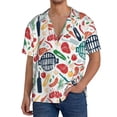 thumbnail image 1 of Sikiie Barbecue Men's Wrinkle Free Untucked Cuban Shirt Business Casual Button Down Shirts Short Sleeve ShirtXX-Large, 1 of 5