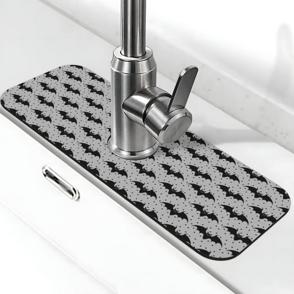 Sikiie Bat Splash Guard for Sink Faucet-1 PC Super Absorbent Fast Drying Mat Sink Gadgets-Splash Guard for Kitchen, Sink Mat
