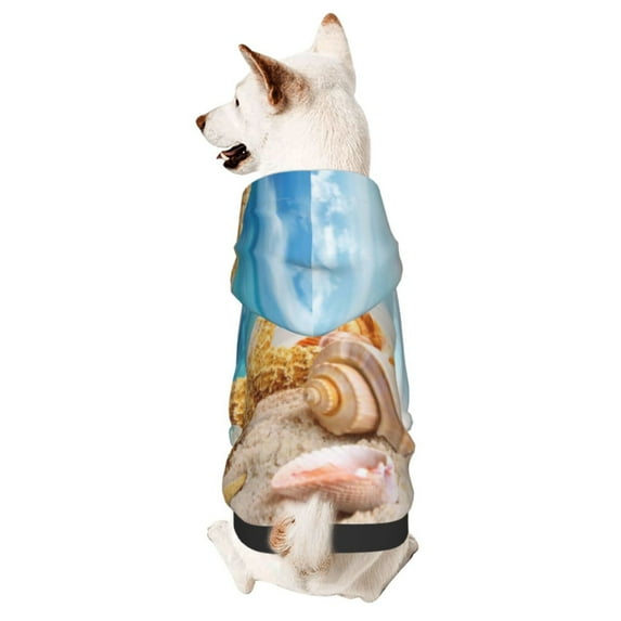 Sikiie Beach Starfish Shell Dog Hoodie,Dog Clothes,Dog Sweatshirt ,Dog Shirt, Dog Clothes for Puppy Kitten Small Dogs Cats-X-Large