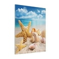 thumbnail image 1 of Sikiie Beach Starfish Shell Print Canvas Decorative Hanging Painting, Anti-shrinkage Hanging Frame, Suitable for Home, Office Wall Decorations, 1 of 6