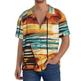 thumbnail image 1 of Sikiie Beach Umbrella Sunset Men's Cuban Shirt, Hawaiian Shirts, Business Casual Button Down Shirts, Short Sleeve Shirt-XX-Large, 1 of 5