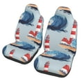 thumbnail image 1 of Sikiie Beacon In The Huge Waves Of The Surf Car Seat Protector 2 Pack Car Seat Cushion Mat, Car Seat Covers for SUV, Truck, Van, 1 of 7