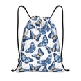 thumbnail image 1 of Sikiie Beautiful Butterflies Drawstring Backpack Drawstring Bags, Draw String Back Bag for Sports, Gym, Travel, Swimming, Beach-Small, 1 of 6