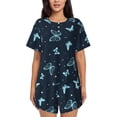 thumbnail image 1 of Sikiie Beautiful Butterflies Womens Pajama Sets Short Sleeve Top With Pants Sleepwear 2 Piece Lounge Set3X-Large, 1 of 6