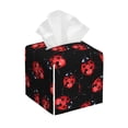 thumbnail image 1 of Sikiie Beautiful Red Ladybug Leather Tissue Box Cover Square, tissue box holder, Tissue Box with Bottom Belt-5.2”x5.2”x5.2”, 1 of 7