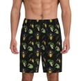 thumbnail image 1 of Sikiie Bee Floral Mens Pajama Shorts, Lightweight Lounge Pant with Pockets Soft Sleep Pj Shorts for MenXX-Large, 1 of 6