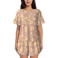 thumbnail image 1 of Sikiie Bee Gnome Womens Pajama Sets Short Sleeve Top With Pants Sleepwear 2 Piece Lounge SetX-Large, 1 of 6