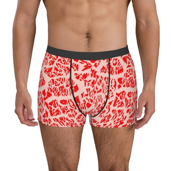 Sikiie Beef1 Print Men's Boxer Briefs, Elastic Waistband Boxer Briefs Leggings-Small