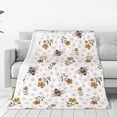 thumbnail image 1 of Sikiie Bees And Flowers Ultra-Soft Micro flannel Blanket Luxury All Seasons Warm Blanket for Bedding Sofa and Travel (4 sizes)-60"x50", 1 of 7