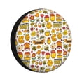 thumbnail image 1 of Sikiie Bees And Honey 1 PVC Leather Spare Tire Wheel Cover Spare Tire Cover, for Car Truck SUV Camper Trailer Universal Fit(14-17in)-15 inch, 1 of 6