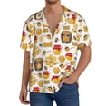 thumbnail image 1 of Sikiie Bees And Honey Men's Wrinkle Free Untucked Cuban Shirt Business Casual Button Down Shirts Short Sleeve Shirt3X-Large, 1 of 5