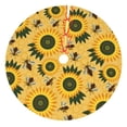 thumbnail image 1 of Sikiie Bees and Sunflowers 30-48 inches {designName} Print Christmas Tree Skirt Snowman Xmas Tree Skirt with Edge Christmas Decorations for Holiday Party36", 1 of 7