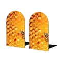 thumbnail image 1 of Sikiie Bees on Hive Honeycomb Bookends 1 Pair, Wood Bookends for Shelves, Book Ends for Shelves, Book Shelf Holder for Home Office, 1 of 7