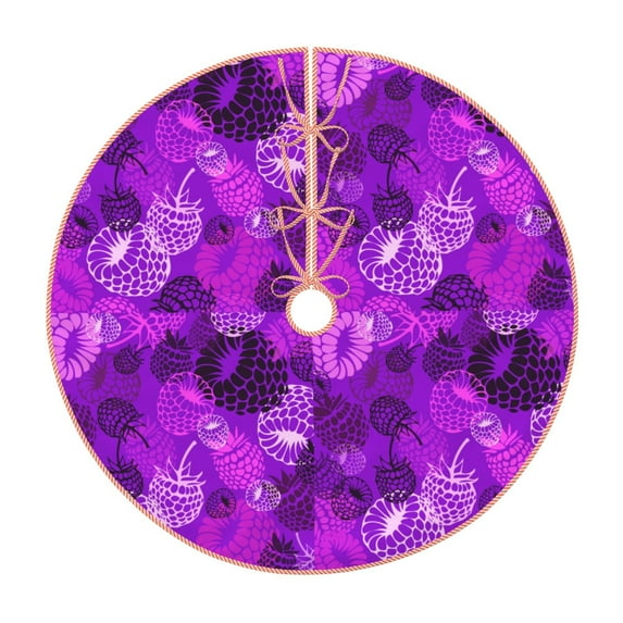 Sikiie Berry Raspberry Christmas Tree Skirt, Christmas Tree Decorations, Christmas Decor, Tree Mat Decoration(30-48IN)-30"