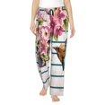 thumbnail image 1 of Sikiie Bird and Floral Women’s Ultra-Soft Comfy Lounge Pants Sleepwear Comfy Lounge Pants Drawstring Sleep Bottoms with PocketsX-Large, 1 of 6