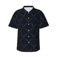 thumbnail image 1 of Sikiie Black Fish scales Print Men's Hawaiian Shirt, Summer Beach Button Pocket Short Sleeve T-Shirt,XX-Large, 1 of 7