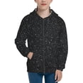 thumbnail image 1 of Sikiie Black Glitter Zip Up Hoodie Teenage, hoodies for Teenage, Zipper Sweatshirt Jacket for Daily, Traveling-Small, 1 of 6
